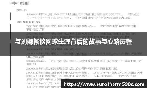 与刘娜畅谈网球生涯背后的故事与心路历程
